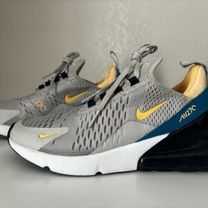 Nike Air Max 270 GS Running Sneakers in Grey Fog Midnight Navy Y6/W7.5